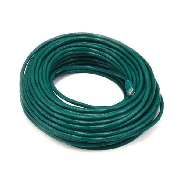 Monoprice Cat5e Ethernet Patch Cable - 100 Feet - Green | Network Internet Cord - RJ45, Stranded, 350Mhz, UTP, Pure Bare Copper Wire, 24AWG