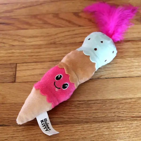 Quirky Kitty Ice Cream Kicker Cat Toy