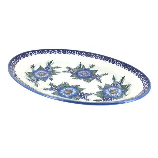 Blue Rose Polish Pottery Clementine Large Platter