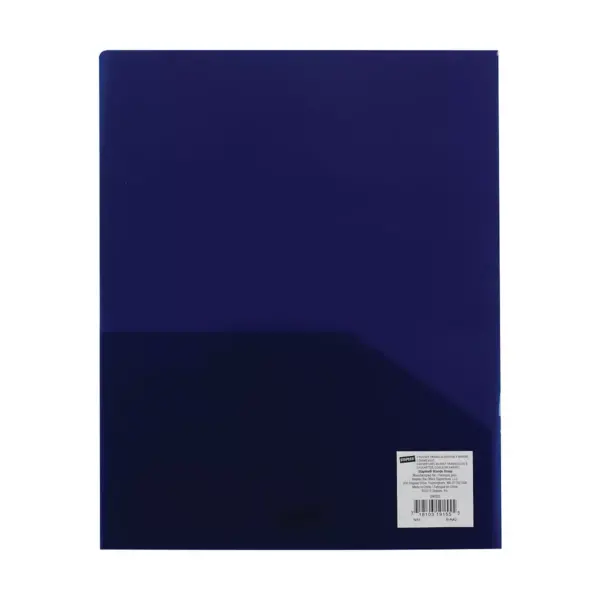 Staples Report Cover with 2 Pockets Plastic Navy 970153