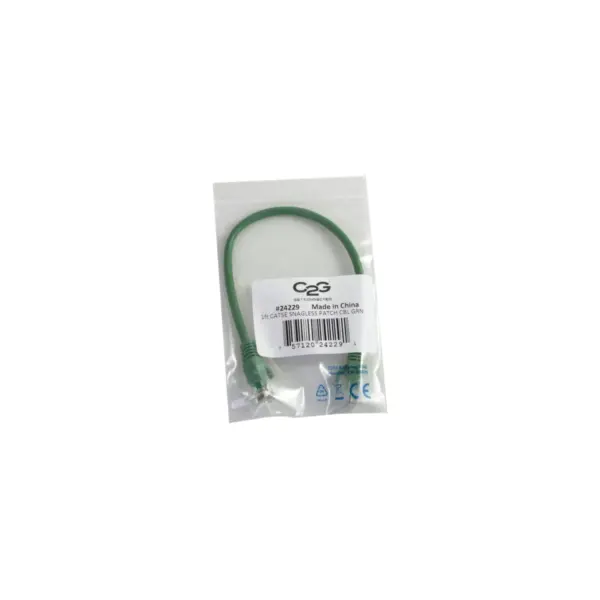 C2G-10ft Cat5e Snagless Unshielded (UTP) Network Patch Cable - Green - Category 5e for Network Device - RJ-45 Male - RJ-45 Male - 10ft - Green