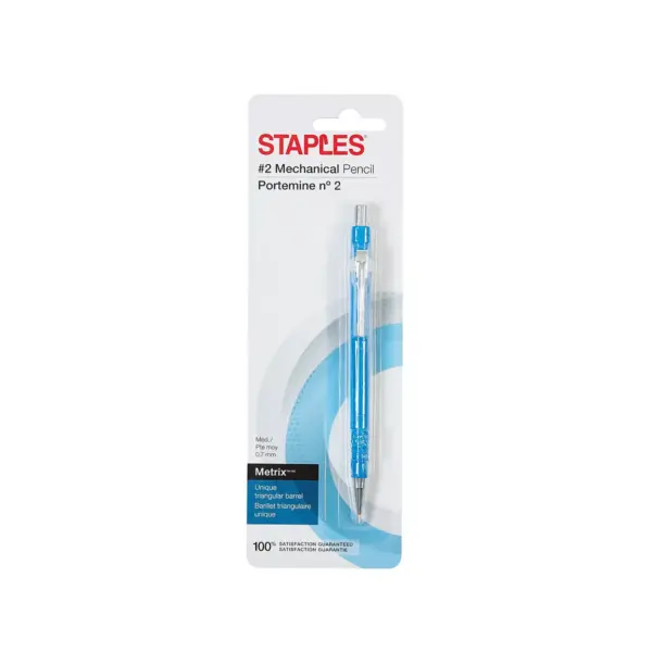 Staples Metrix Mechanical Pencils 0.7mm Blue (50805)