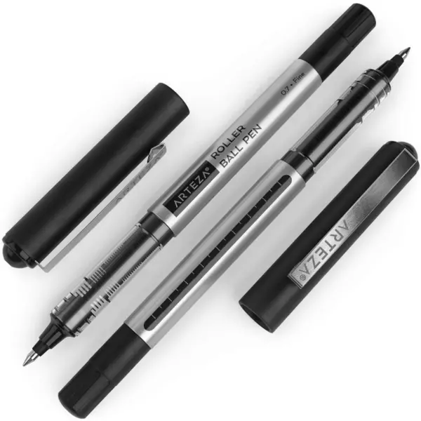 Arteza Roller Ball Pens, Black, 0.7 mm Bullet Point - Pack of 40 (ARTZ-9294)