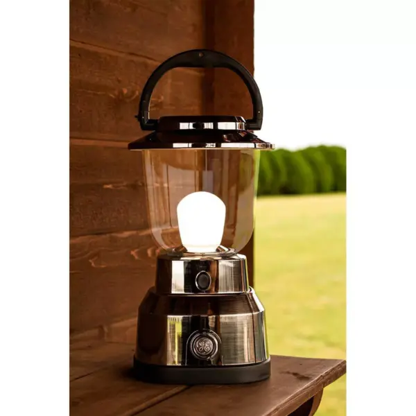 6D 7.3" LED Outdoor Lantern Nickel - Enbrighten