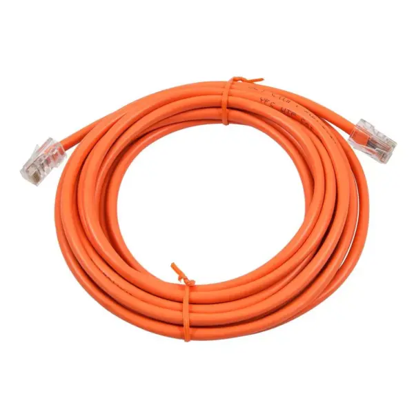 Monoprice Cat5e Ethernet Patch Cable - 10 Feet - Orange | Network Internet Cord - RJ45, Stranded, 350Mhz, UTP, Pure Bare Copper Wire, 24AWG - Zeroboot