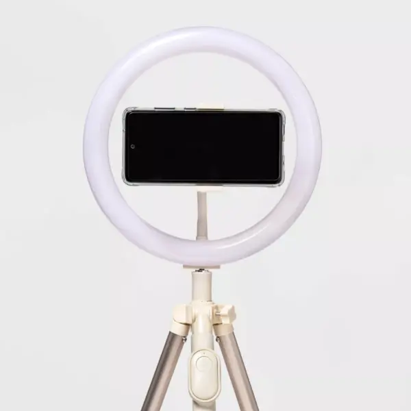 heyday™ Ring Light with Tripod - Stone White