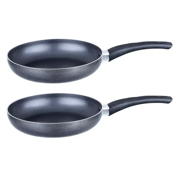 Brentwood 8 & 13 Inch Aluminum Non Stick Coating Frying Pan Skillet Set, Black