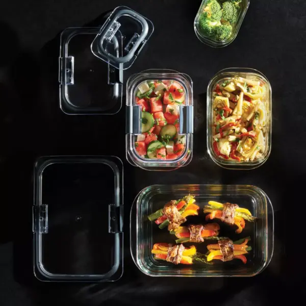 Rubbermaid 10pc Brilliance Glass Food Storage Set