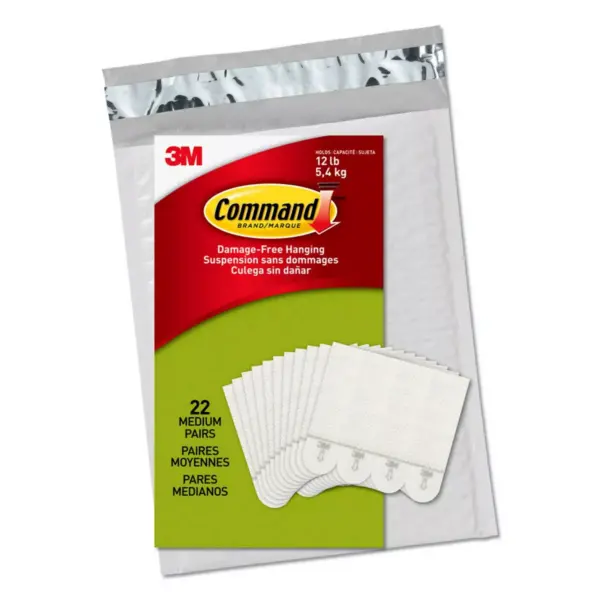 Command 22 Pairs Medium Picture Hanging Strips Decorative Hooks