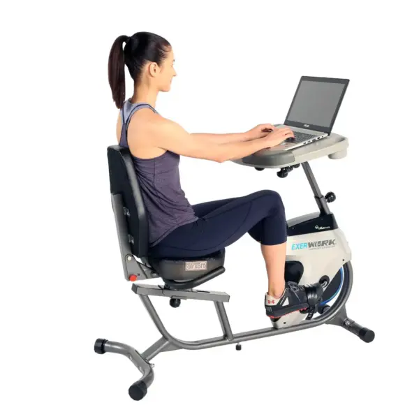 Exerpeutic Exerwork Bluetooth Recumbent Desk Bike