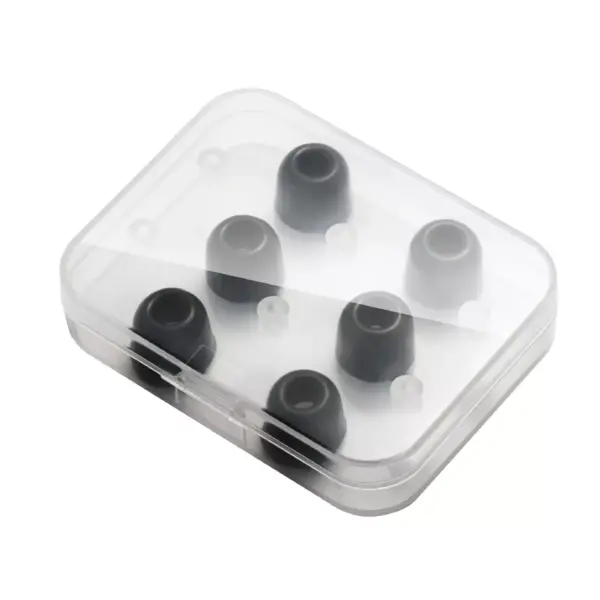 Insten Memory Foam Tips for All 5-6mm Nozzle In-Ear/True Wireless EarBuds Eartips Replacement, Ultra Secure Fit, 3 Pairs Medium Size with Storage Box