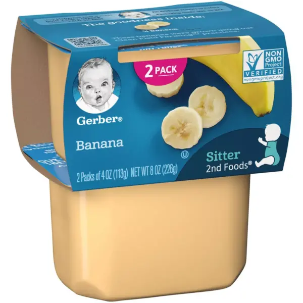 Gerber Sitter 2nd Foods Banana Baby Meals - 2ct/4oz Each