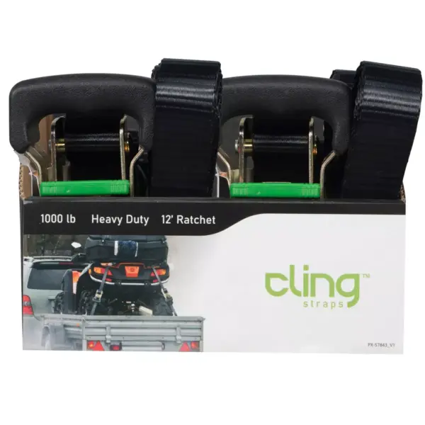 Cling 12' Heavy Duty Ratchet Tie Down