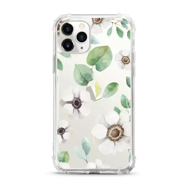 OTM Essentials Apple iPhone 11 Pro Clear Case - Anemone Flowers White