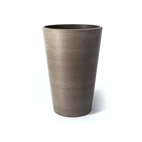 Algreen 16829 Valencia 11 x 14 Inch Round Taper Recycled Planter Pot, Taupe