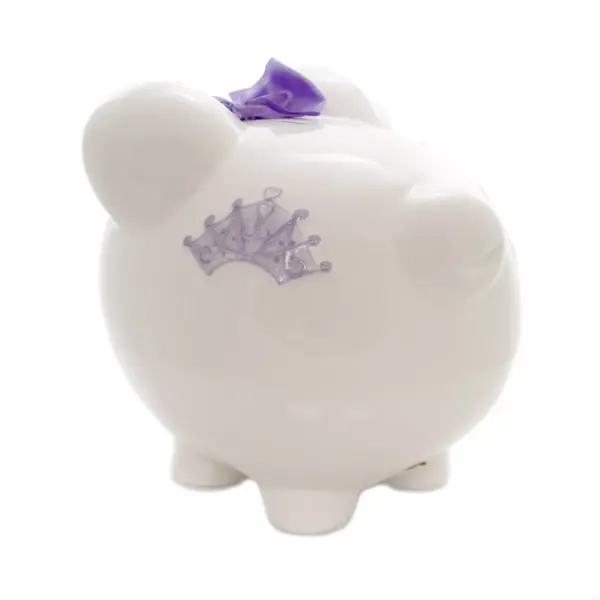 Bank 7.5" Lavendar Fairytail Piggy Bank Castle Save  -  Decorative Banks