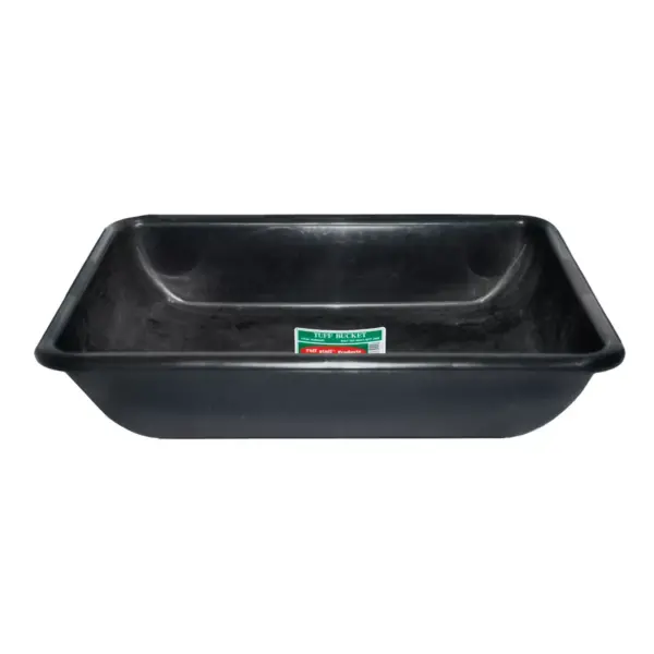 Tuff Stuff KMM100 26 Gallon Capacity All Purpose Recycled Plastic Rectangular Garden Mixing Utility Tub for Aquaponics, Feeding, or Storage, Black