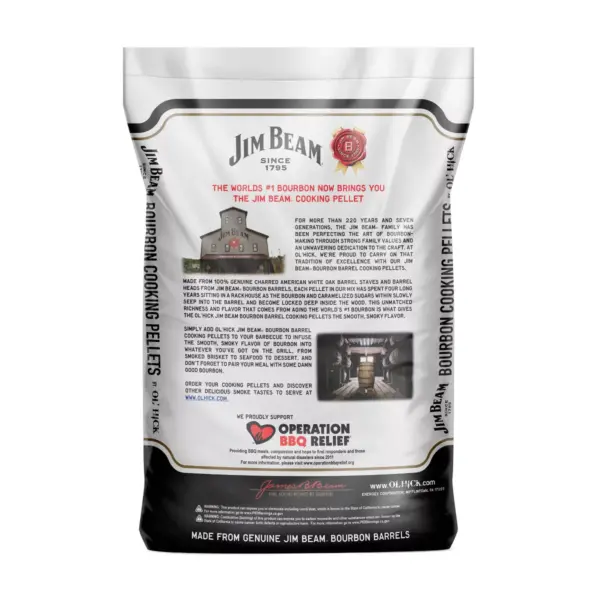 Ol' Hick Cooking Pellets Genuine Jim Beam Bourbon Barrel Grilling Smoker Cooking Pellets, 20 Pound Bag