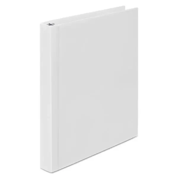 Wilson Jones Flexible Poly Round Ring View Binder 1" Cap White 43333