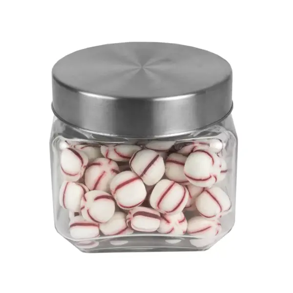 Home Basics 4 Piece Canister Set with Stainless Steel Lids