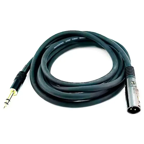 Monoprice XLR Male to 1/4in TRS Male Cable - 10 Feet | 16AWG, Gold Plated - Premier Series