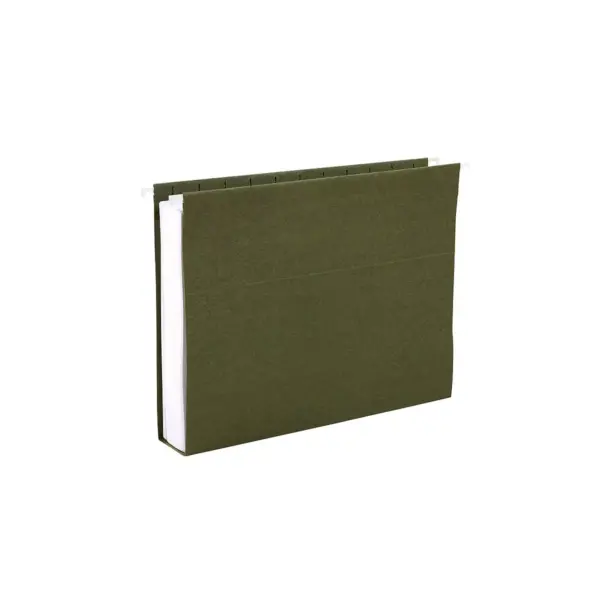 Staples Hanging File Folders 2" Expansion Legal Size Standard Green 25/BX TR117523/117523