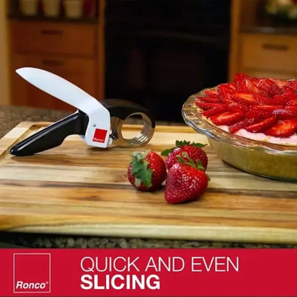 Ronco Handi Slicer for Fruit and Vegetable Chopping, 1.5" Slicer, Black & White