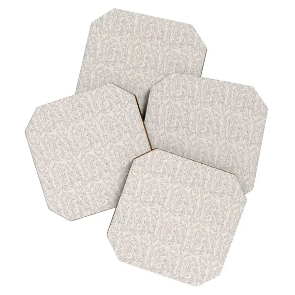 Holli Zollinger Poppy Grey Set of 4 Coasters - Deny Designs