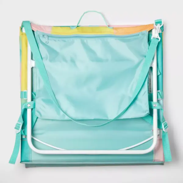 Folding Portable Beach Lounger - Blue Tie Dye - Sun Squad™