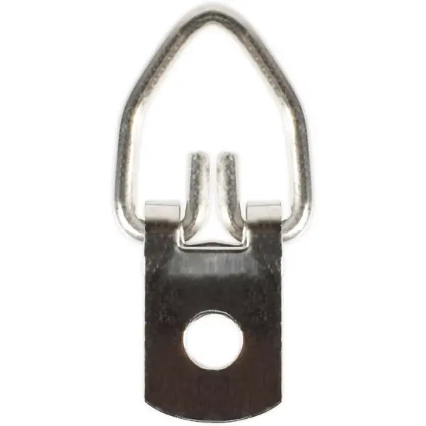 100 D Ring Picture Hangers with 100 Screws, 1 Hole (3/16 x 5/8 inch, 200 Pieces)