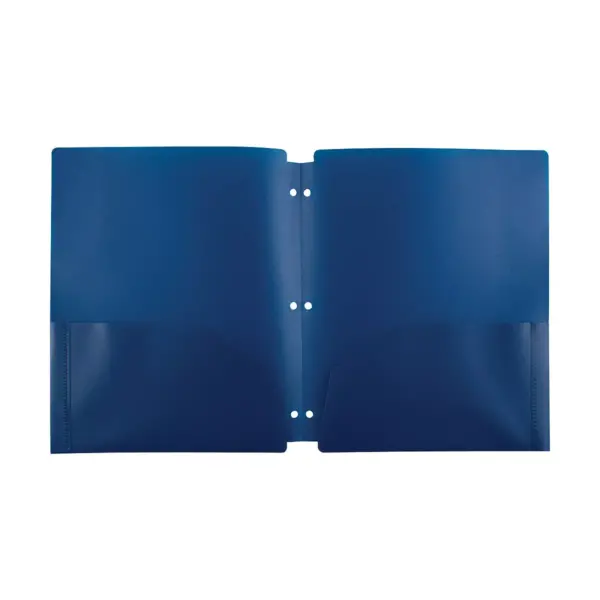 Staples 2 Pocket Poly Folder Navy 920302