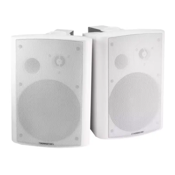 Monoprice 2-Way Active Wall Mount Speakers (Pair)  25W  White