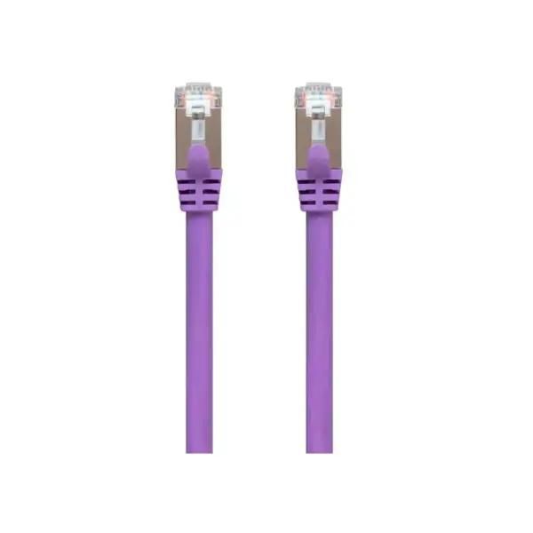 Monoprice Cat7 Ethernet Network Patch Cable - 50 feet - Purple | 26AWG, Shielded, (S/FTP) - Entegrade Series