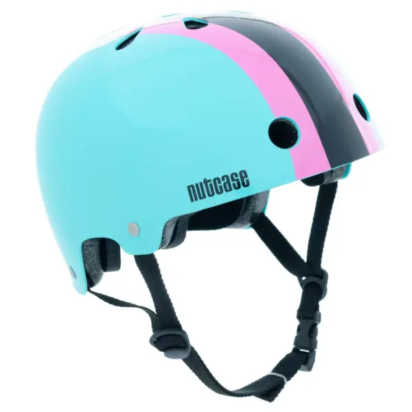 Nutcase Stripe Kids' Helmet -  Teal