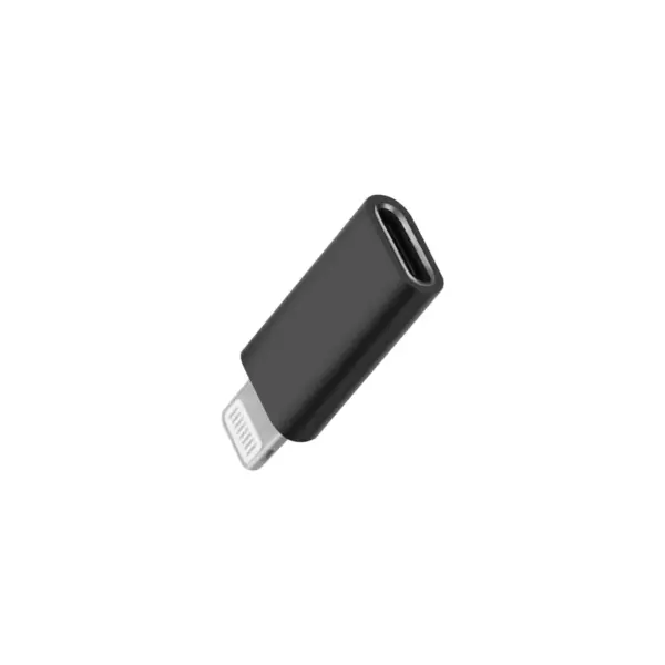 4XEM USB 3.1 Type-C Female to 8-pin Lightning Male Adapter - 1 x Type C Female USB - 1 x Lightning Male Proprietary Connector - Black