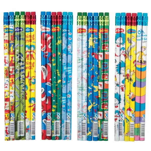 GEDDES Dr. Seuss #2 Pencils - Box of 72 Assorted Designs