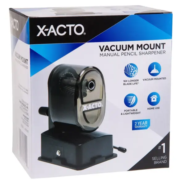 X-ACTO Vacuum Mount Manual Pencil Sharpener (Color May Vary)