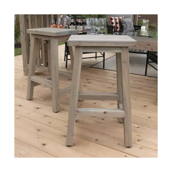 Madison 2pk Outdoor Barstools - Gray - Yardistry