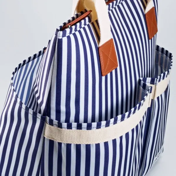 Fit & Fresh Foundry Wine 9.6qt Cooler Tote - Navy Stripe