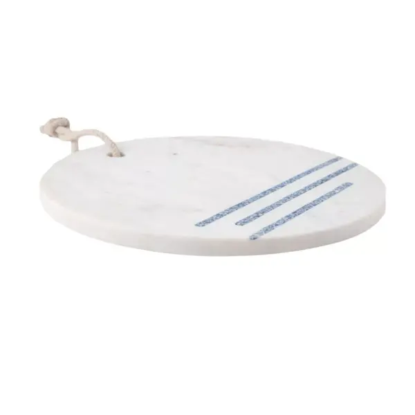 11.6" Marble Round Serving Board with Terrazzo Inlay - Thirstystone