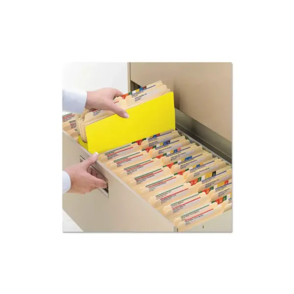 Smead 3 1/2" Exp Colored File Pocket Straight Tab Legal Yellow 74233