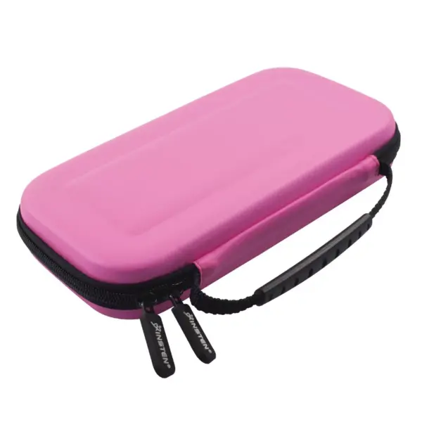 Insten For Nintendo Switch Lite Carrying Case - Portable Hard Shell Travel Pouch with Hand Strap, Pink