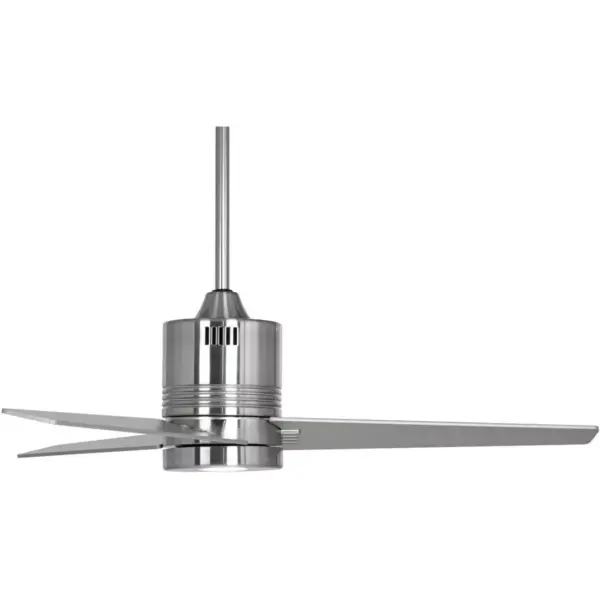 44" Casa Vieja Modern Industrial Ceiling Fan with Light LED Remote Control Brushed Nickel for Living Room Kitchen Bedroom Dining