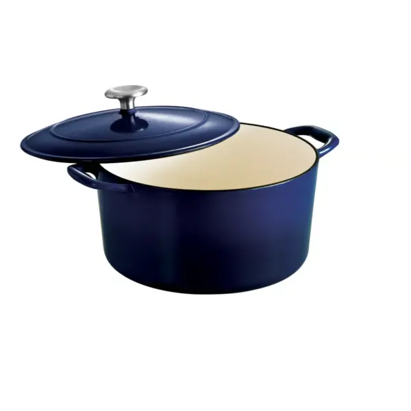 Tramontina Gourmet 6.5qt Enameled Cast Iron Round Dutch Oven with Lid Cobalt