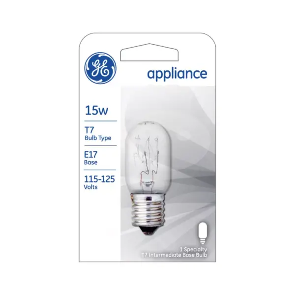 General Electric 15w T7 Appliance Incandescent Light Bulb