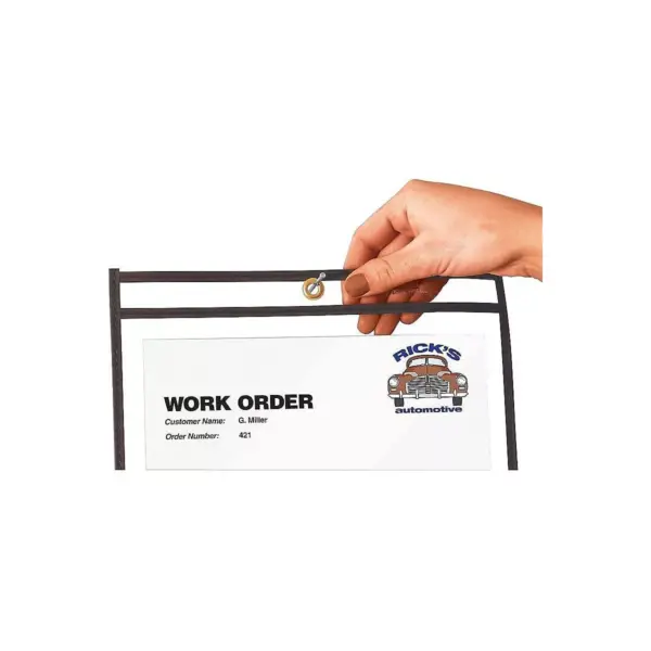 C-Line Shop Ticket Holders Stitched Both Sides Clear 50" 8 1/2 x 11 25/BX 46911