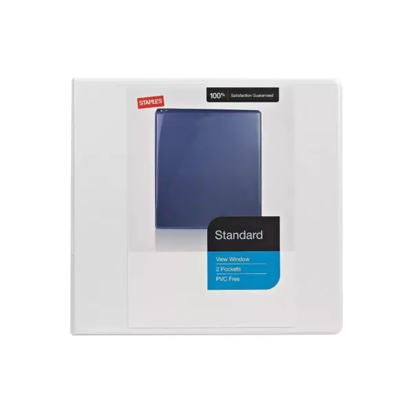 Staples Standard 5-Inch D 3-Ring View Binder White (26360-CC) 976179