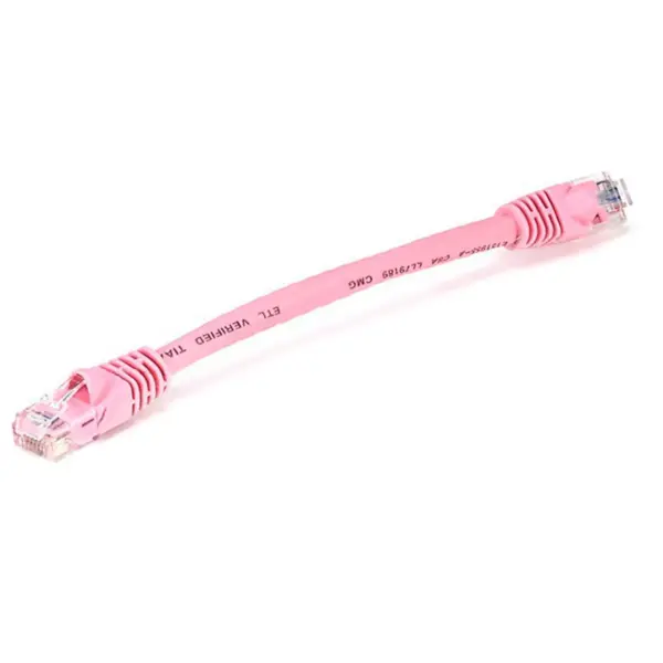 Monoprice Cat6 Ethernet Patch Cable - 0.5 Feet - Pink | Network Internet Cord - RJ45, Stranded, 550Mhz, UTP, Pure Bare Copper Wire, 24AWG