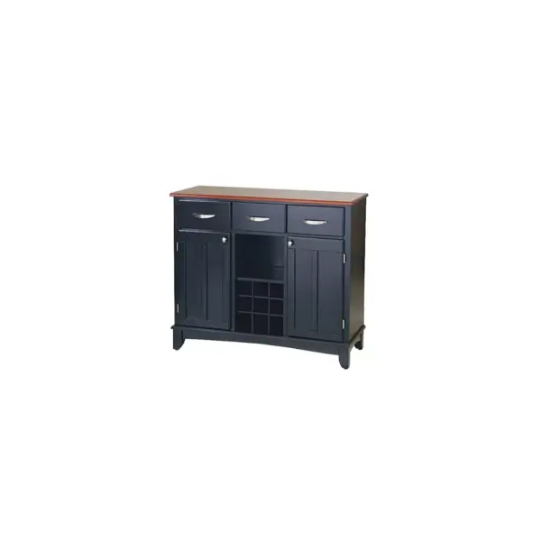 Hutch-Style Buffet Wood/Black/Cherry - Home Styles