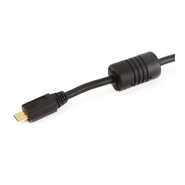 Monoprice USB-A to Micro B 2.0 Cable - 1.5 Feet - Black (5-Pack) 5-Pin, 28/24AWG, Gold Plated, With Single Ferrite Core